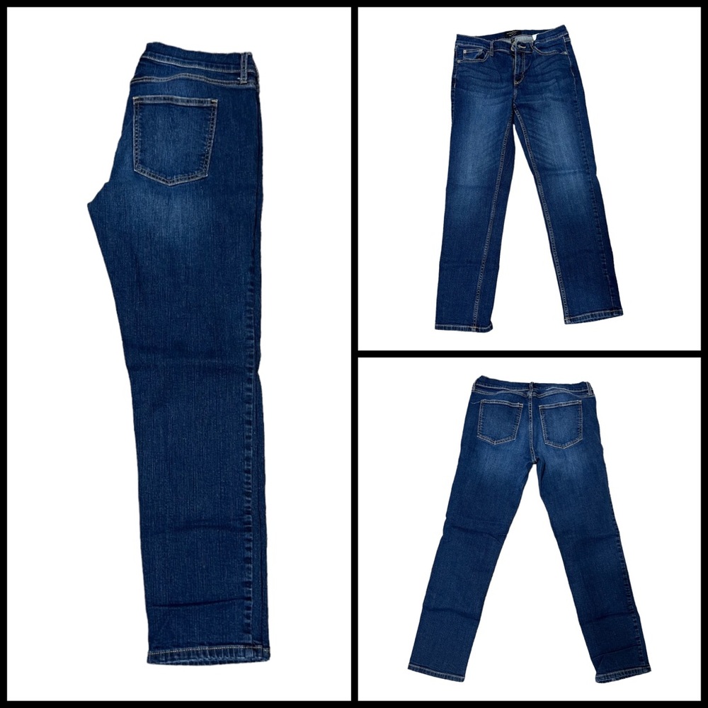 Banana Republic | dark wash girlfriend jeans size 29/8 zip fly relaxed thigh/leg